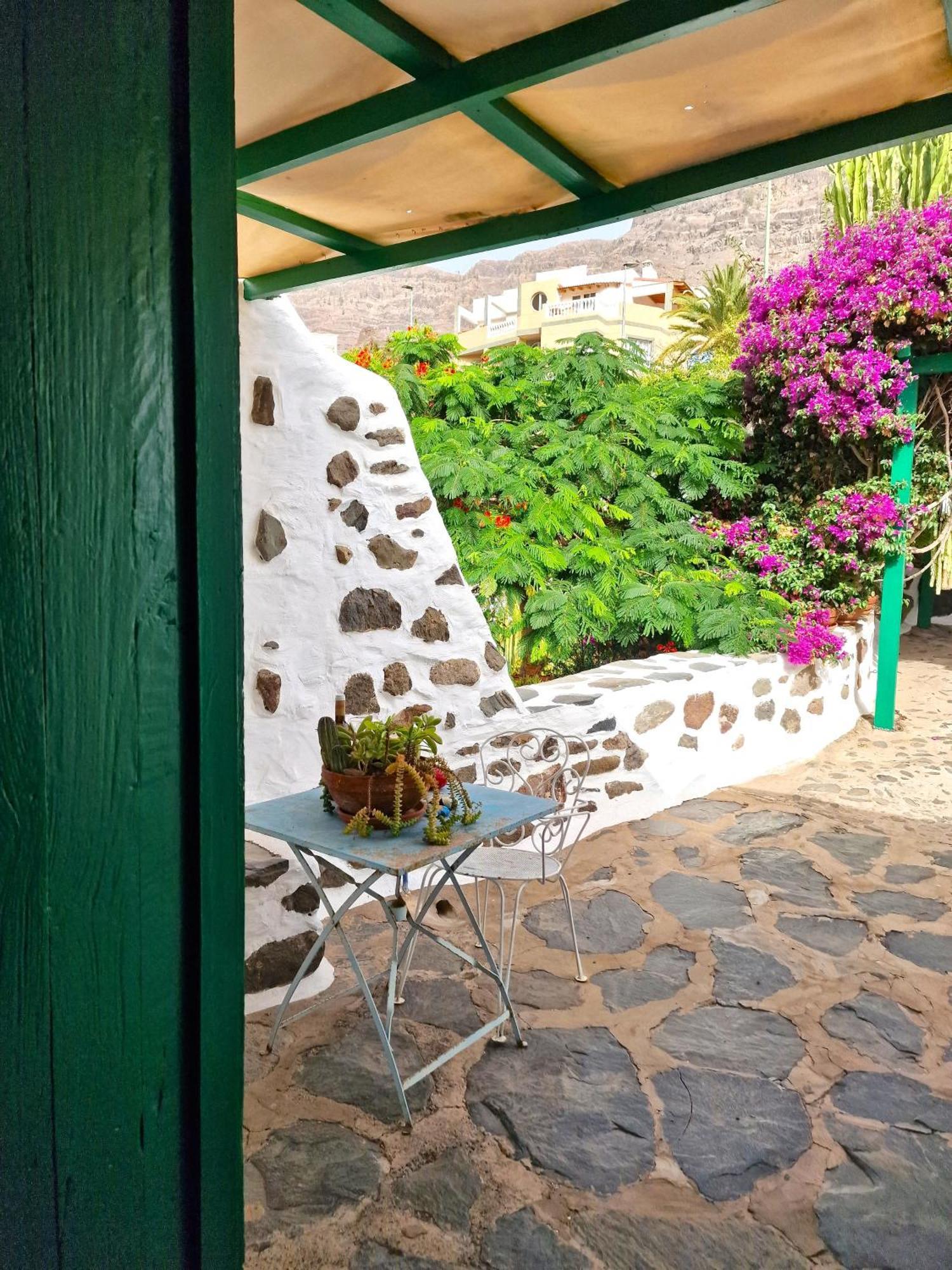 Historica Casa Con Vistas Al Jardin De Cactus Y Montanas Mogán Exterior foto